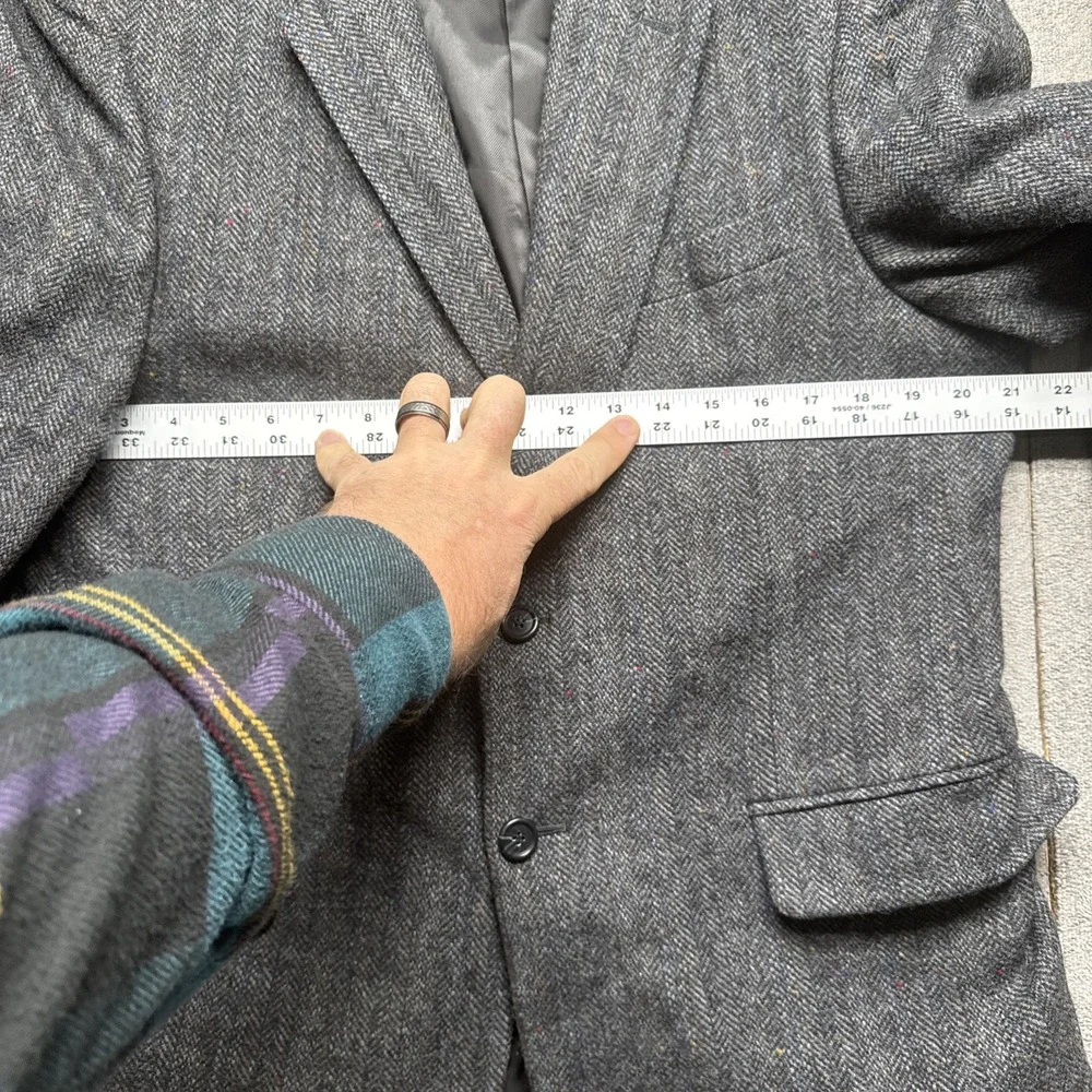Bert Pulitzer Lambswool‎ Tweed Blazer Gray Classic Sport Coat Men's 42R